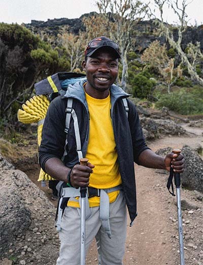 Dennis Meela, Ficho Kili's guiding local expert, in the Kilimanjaro region